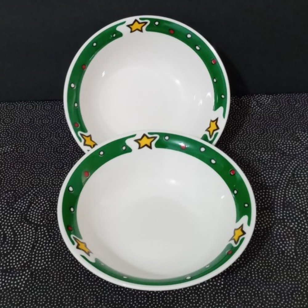 2 Gibson Designs Christmas Treasures SOUP BOWLS